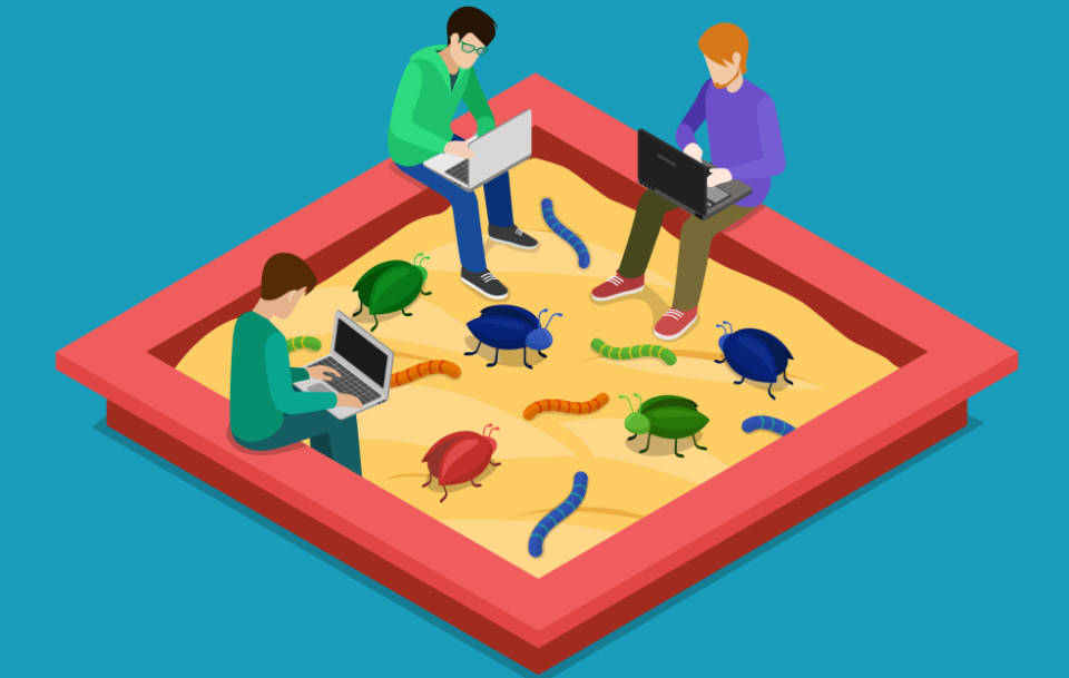 Sandboxes provide safe environments for play and experimentation that can be monitored much more closely.